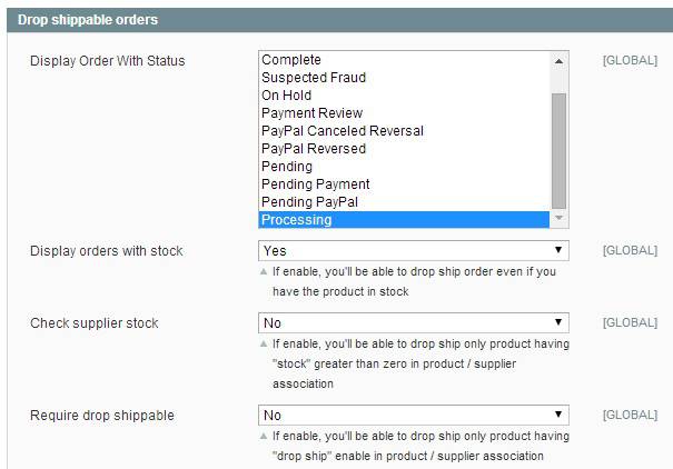 Magento Dropshipping orders