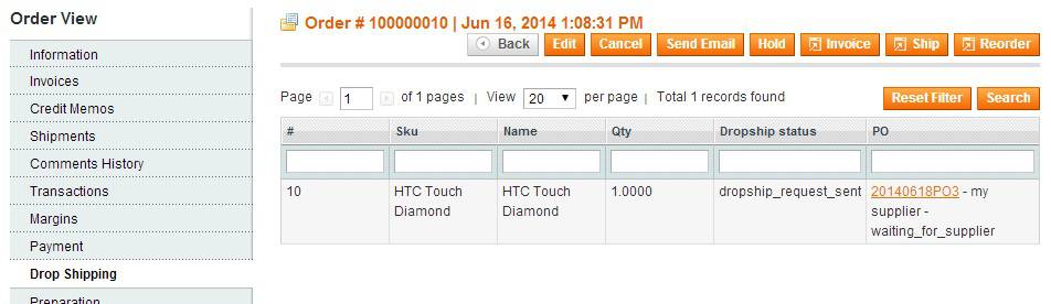 Magento Dropshipping Extension ventes