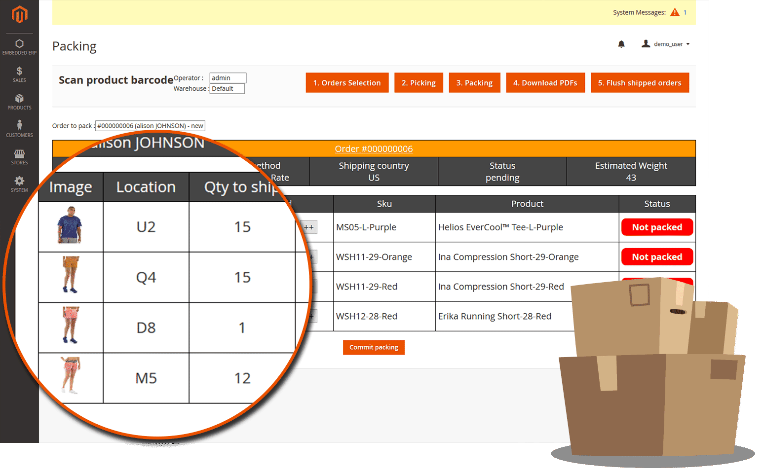 ERP magento 2 emballer