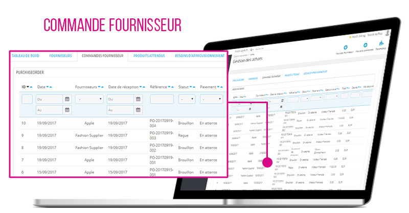 Commande fournisseur ERP Prestashop