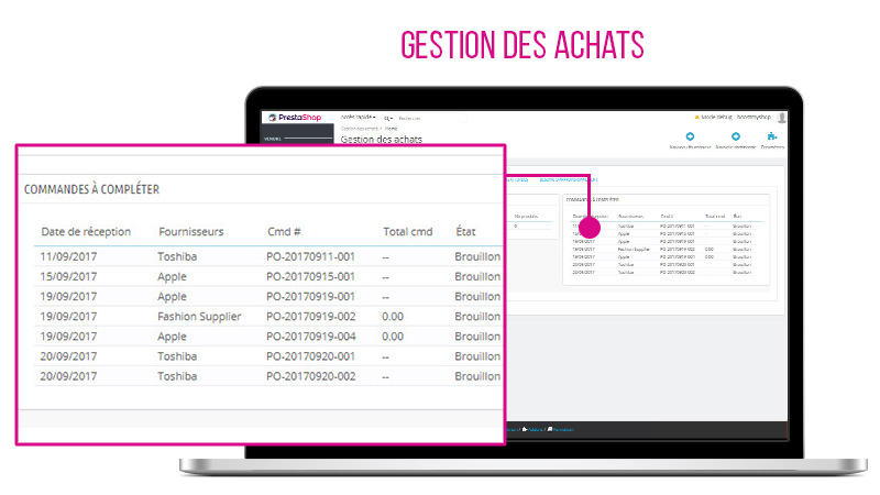 Gestion des achats fournisseur